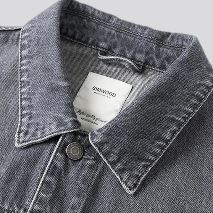 Classic faded men's jeans trucker jacket