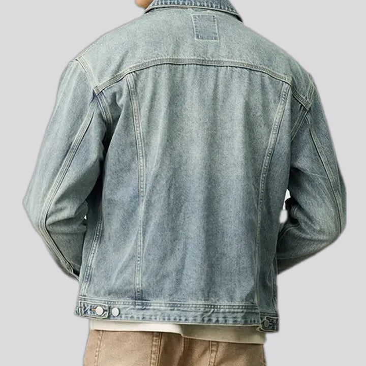 Classic faded men's jeans trucker jacket