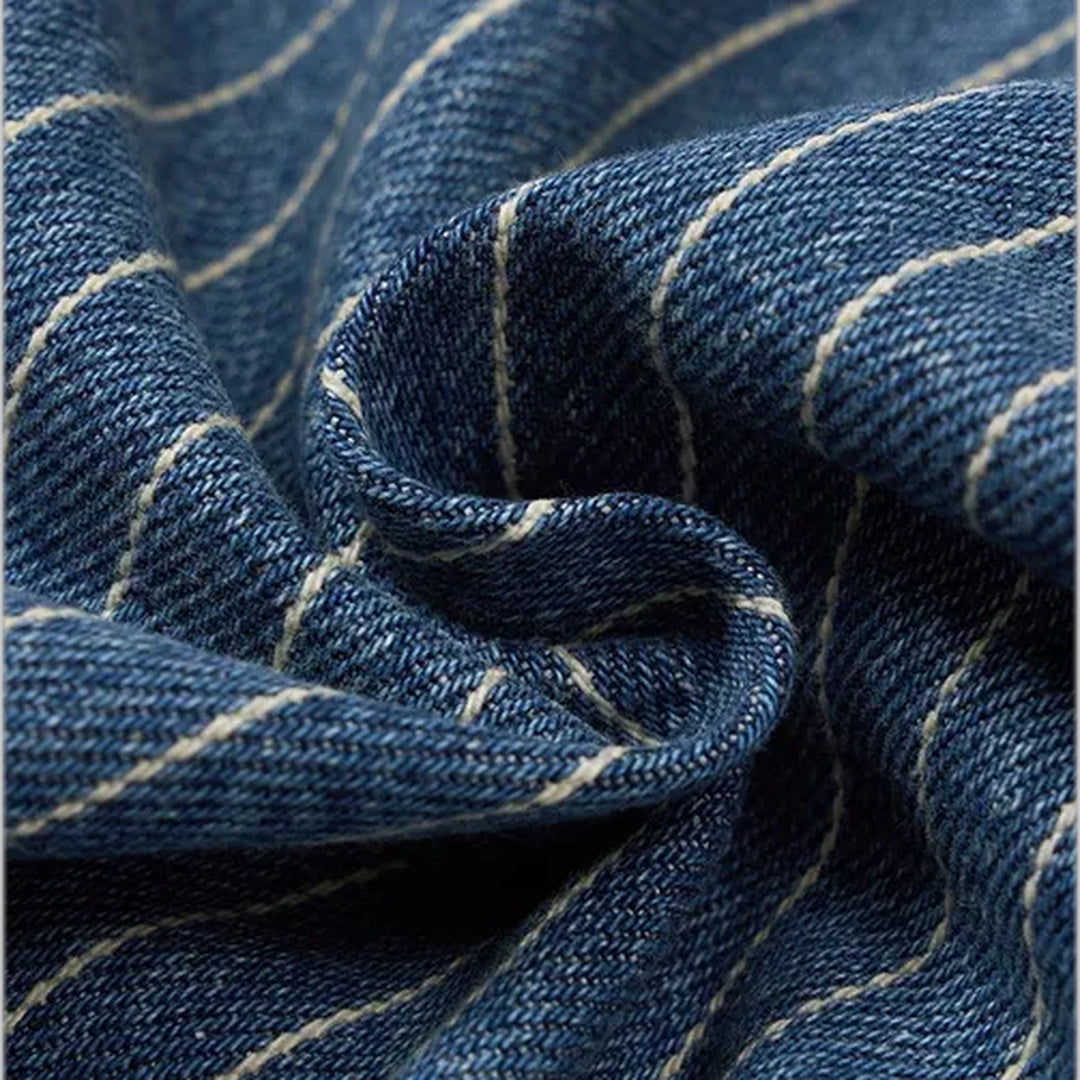 Casual midweight striped worker jeans for men