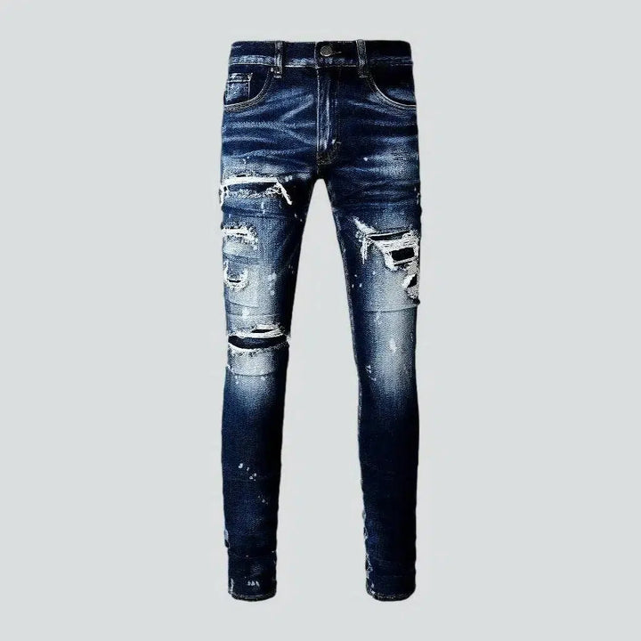Dark-wash men's grunge jeans | Jeans4you.shop