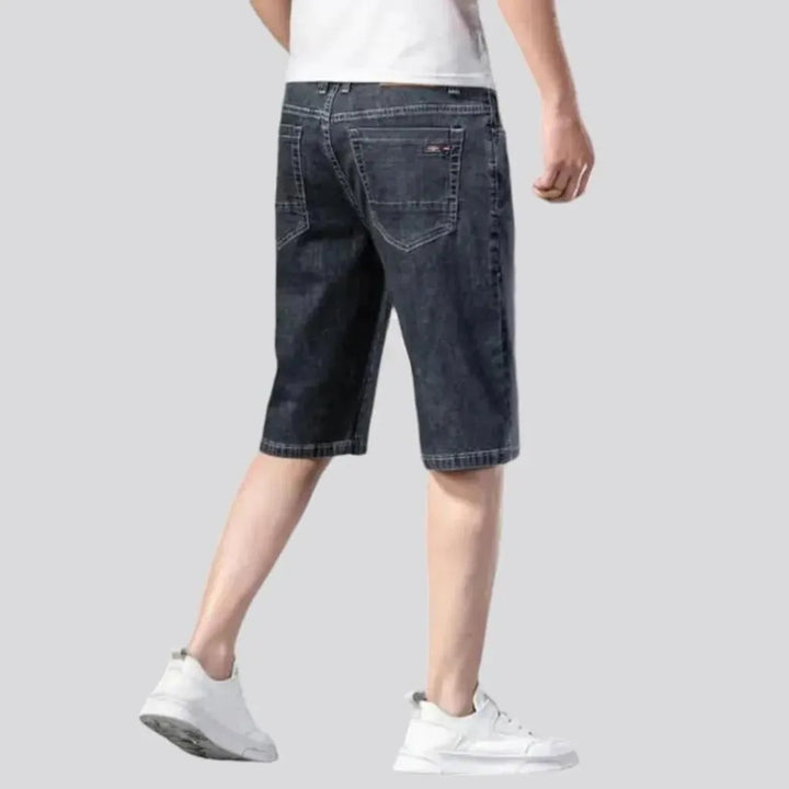 Sanded ultra-thin denim shorts