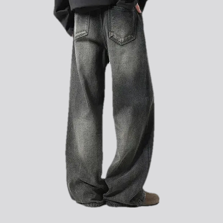 Fashionable boho style retro men's jeans