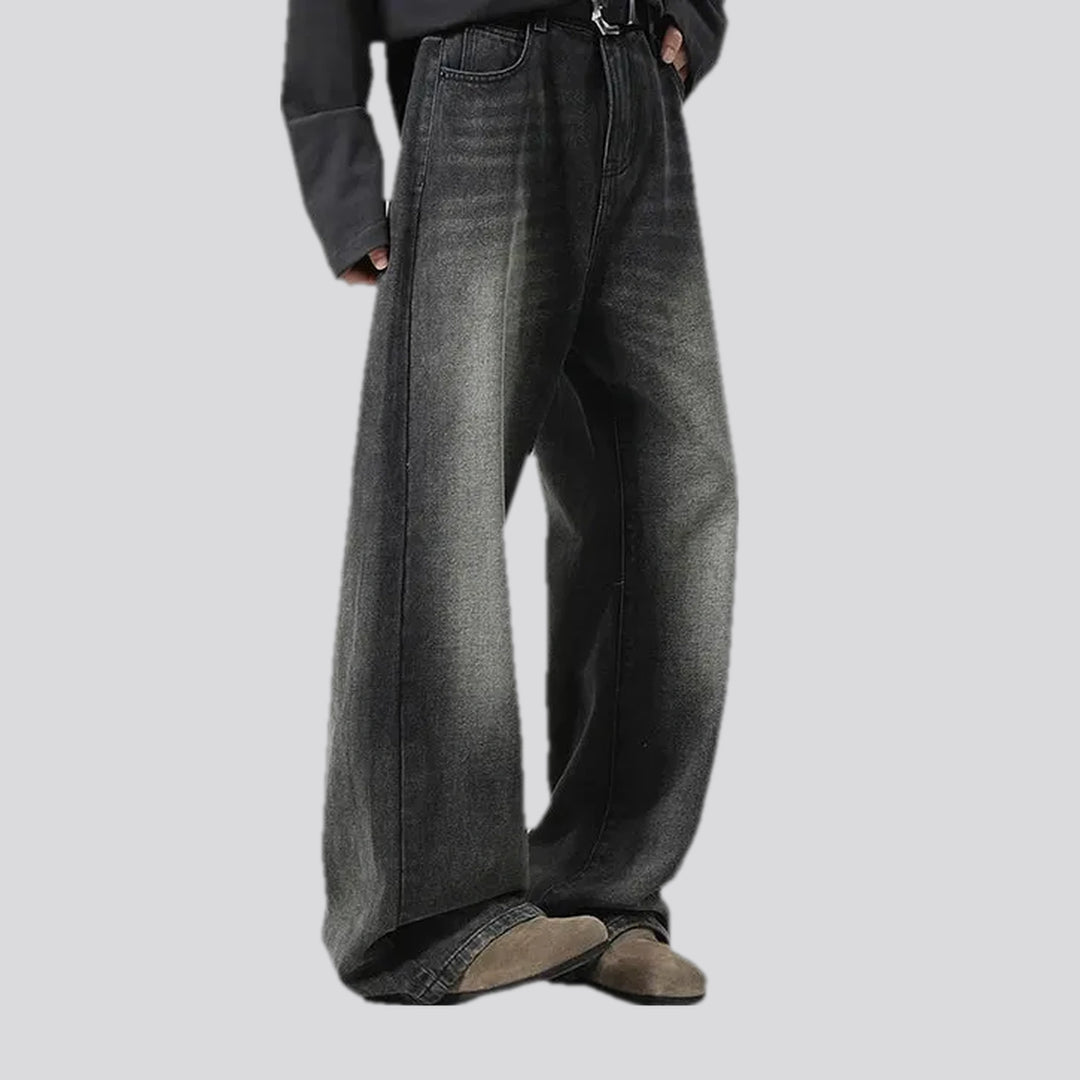 Fashionable boho style retro men's jeans