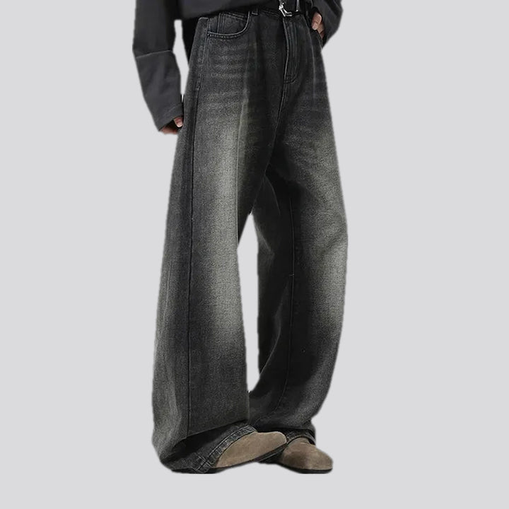 Fashionable boho style retro men's jeans
