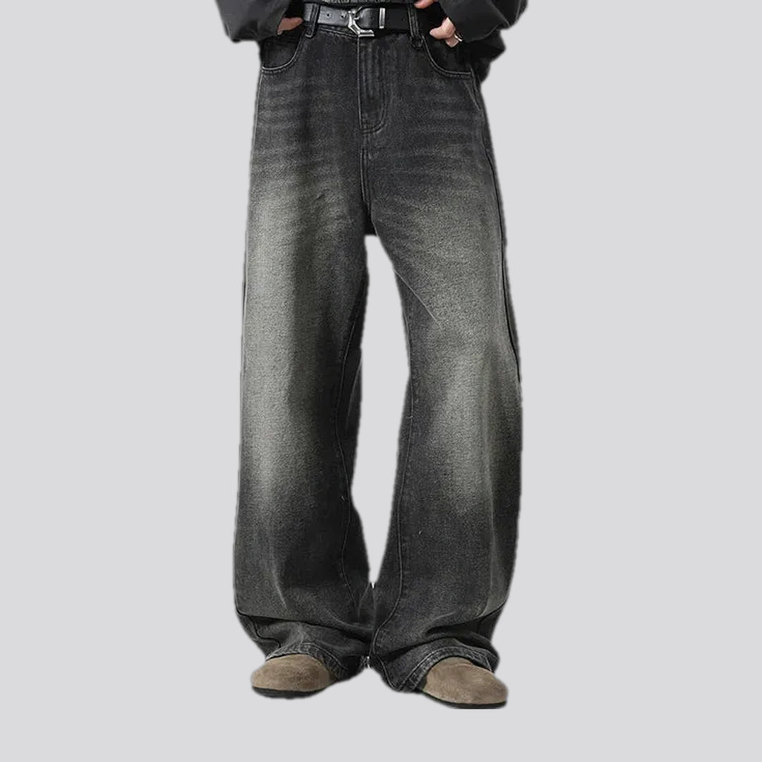 Fashionable boho style retro men's jeans
