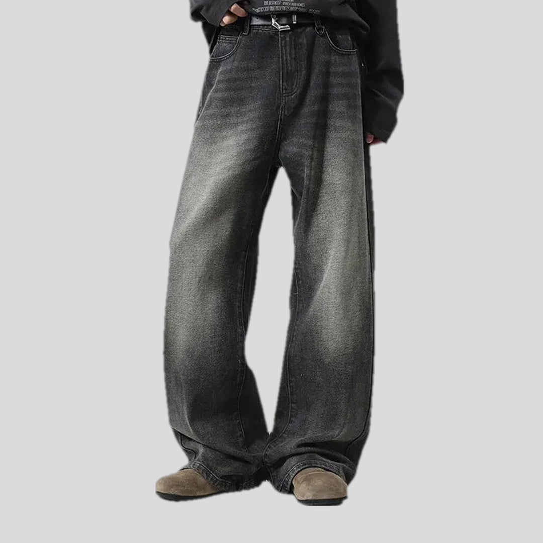 Fashionable boho style retro men's jeans