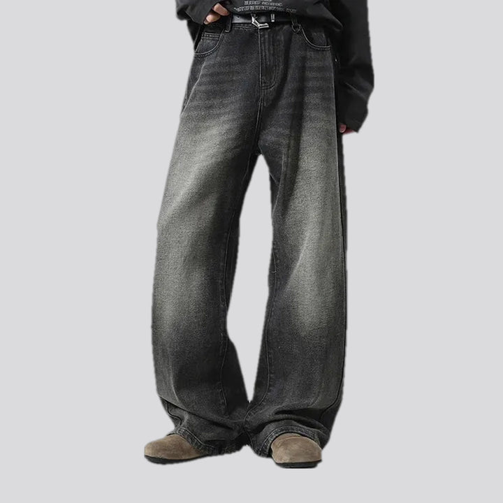 Fashionable boho style retro men's jeans