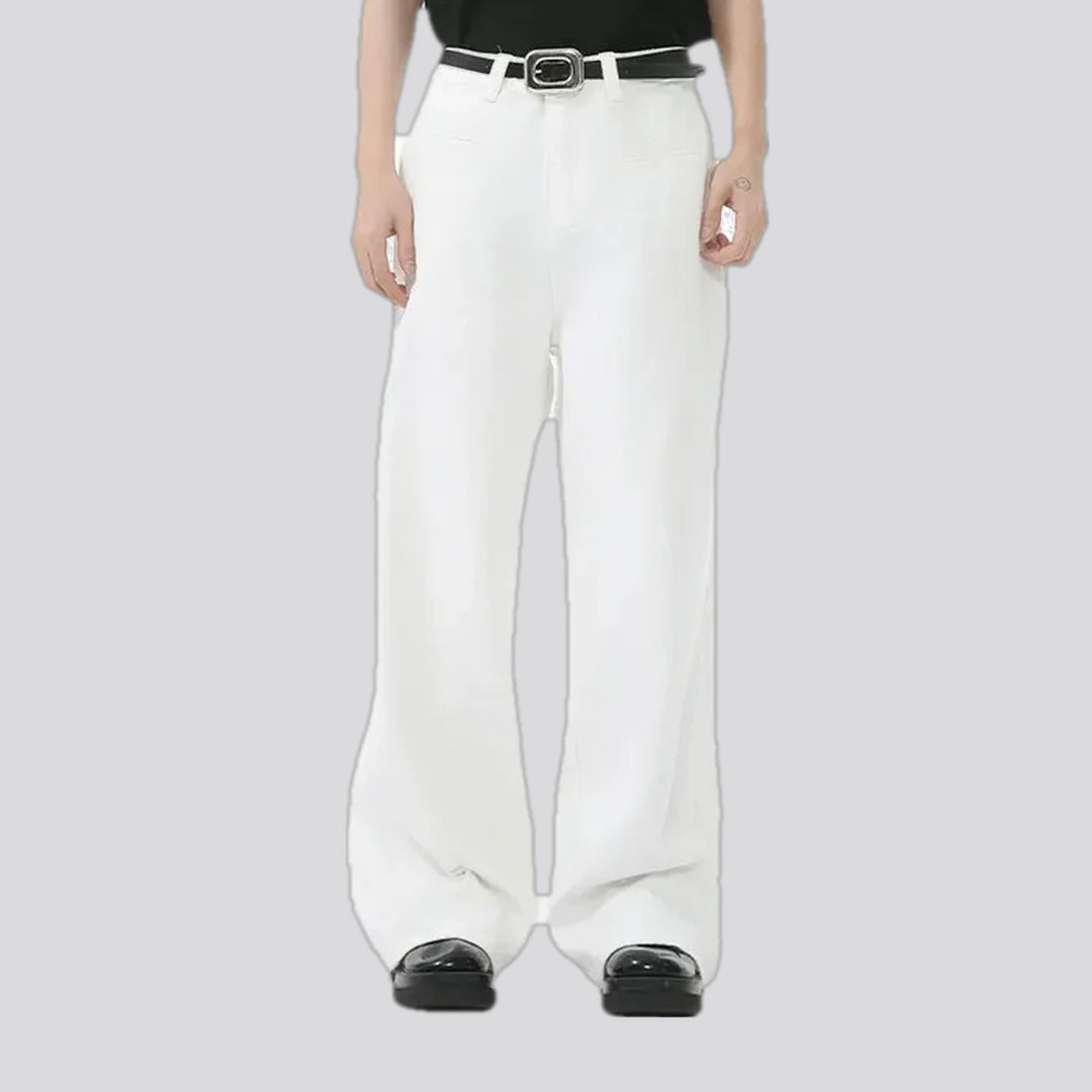 Baggy casual midweight jean pants for men