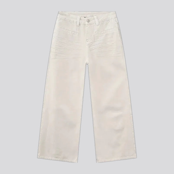 Baggy casual midweight jean pants for men