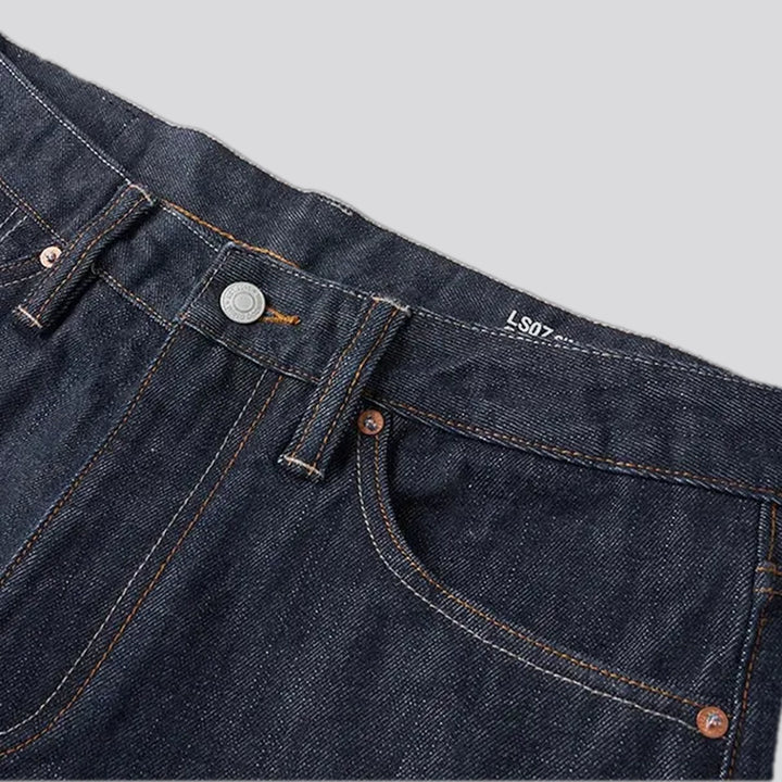 Dark midweight casual tapered men's jeans