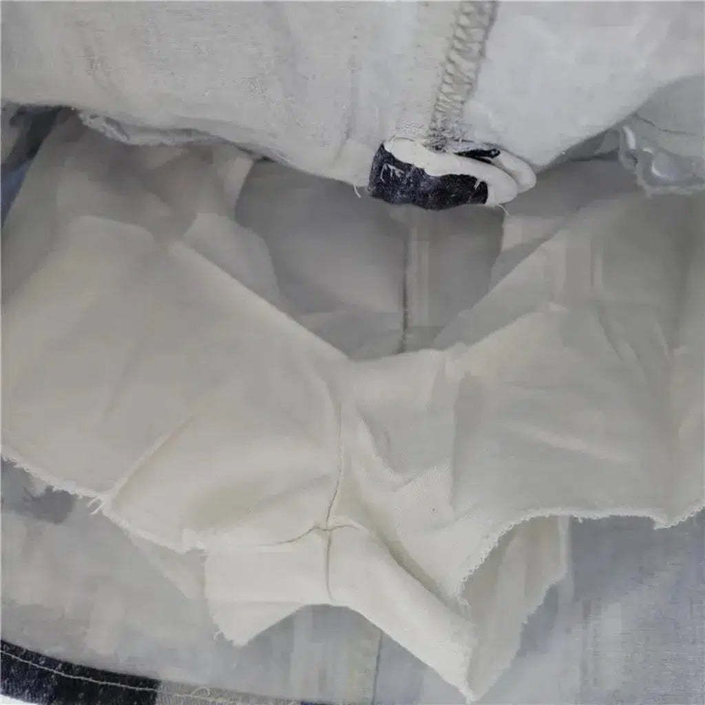 Mini painted women's jean skort