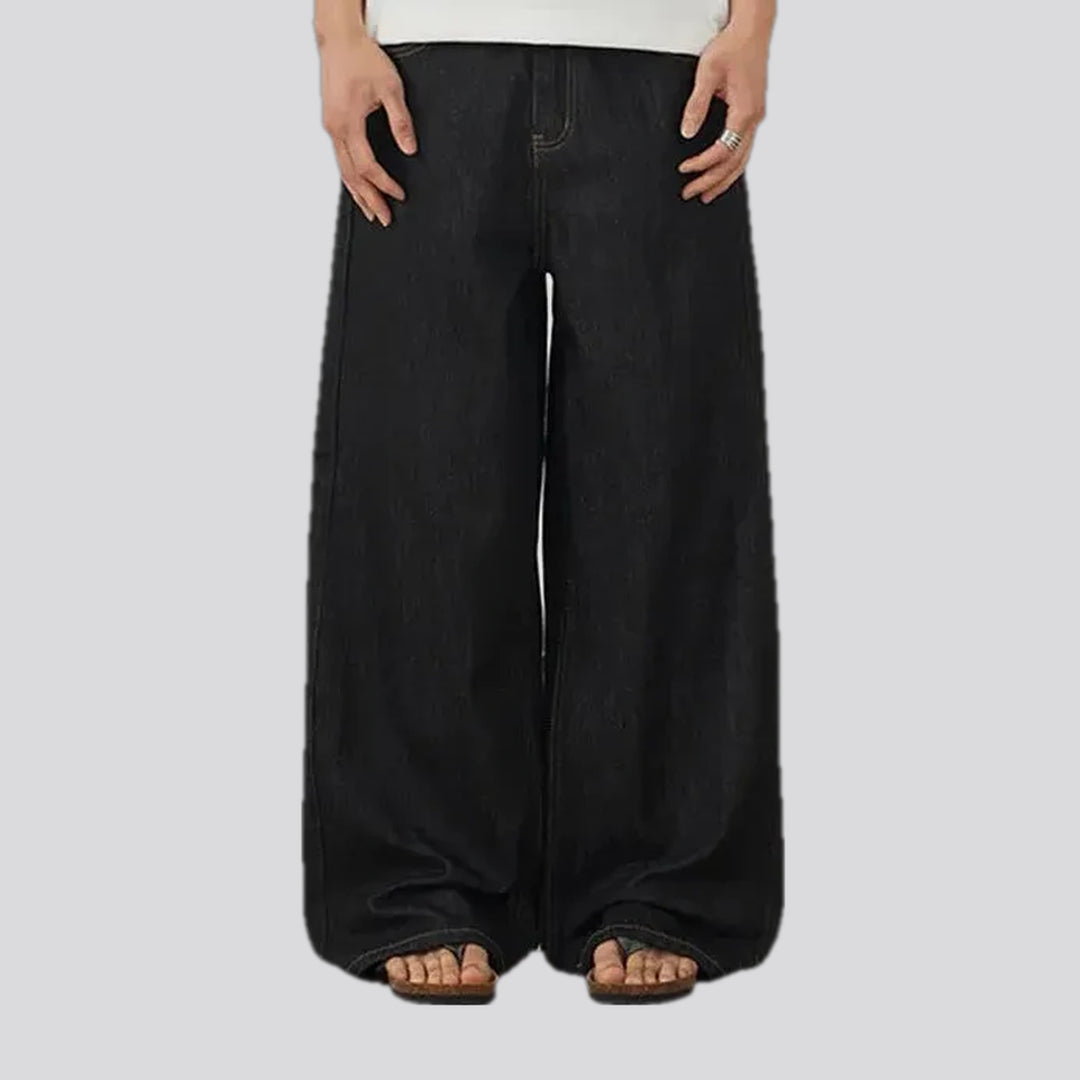 Retro Style Mid-waist Wide Men's Jeans | Jeans4you.shop